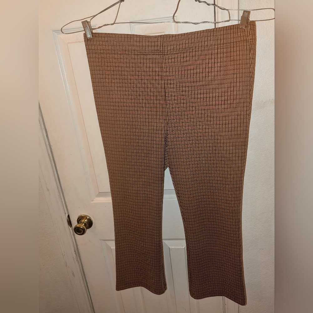 Ann Taylor The Loft Tan/Brown Plaid Pants